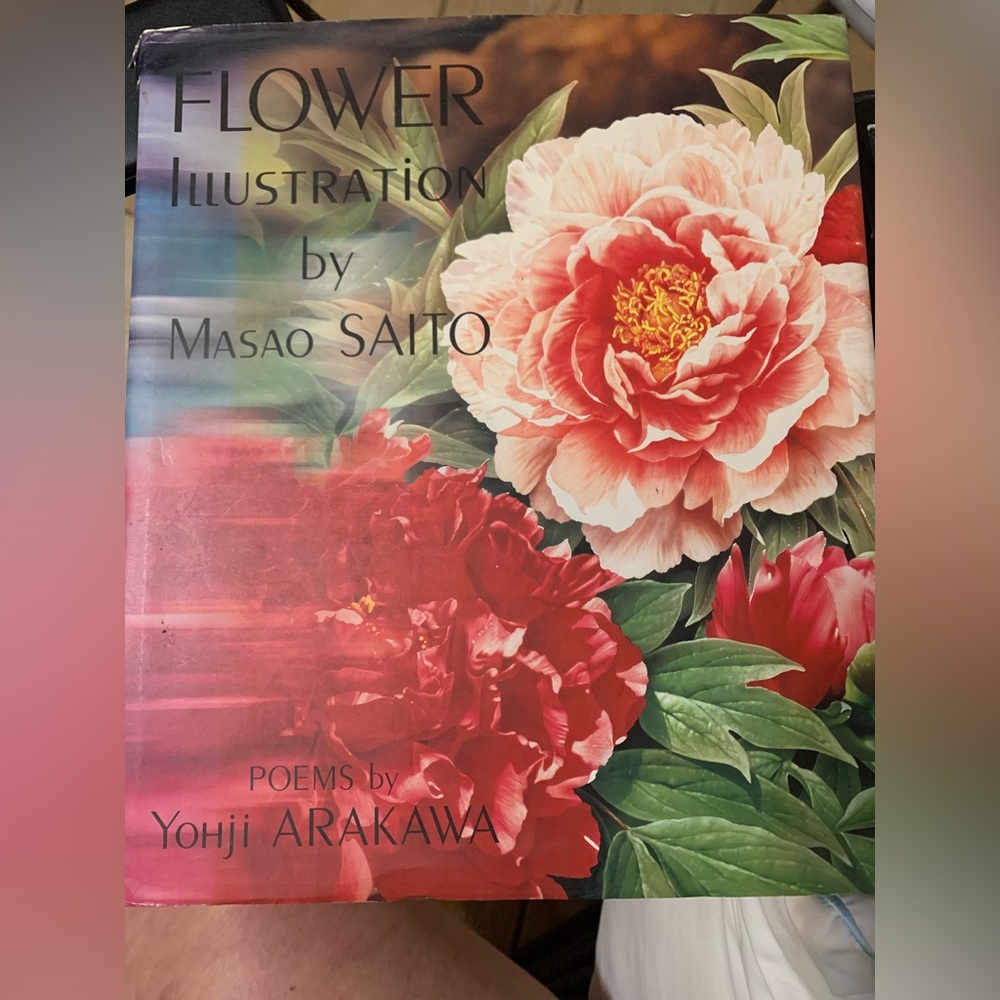 Flower Illustration Art Book by with Poems by Yohji Arakawa